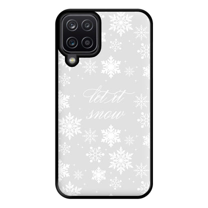 Let It Snow Christmas Pattern Phone Case for Galaxy A12