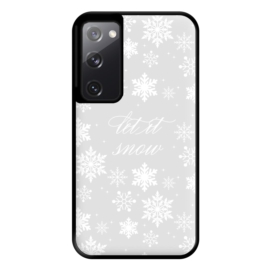 Let It Snow Christmas Pattern Phone Case for Galaxy S20FE