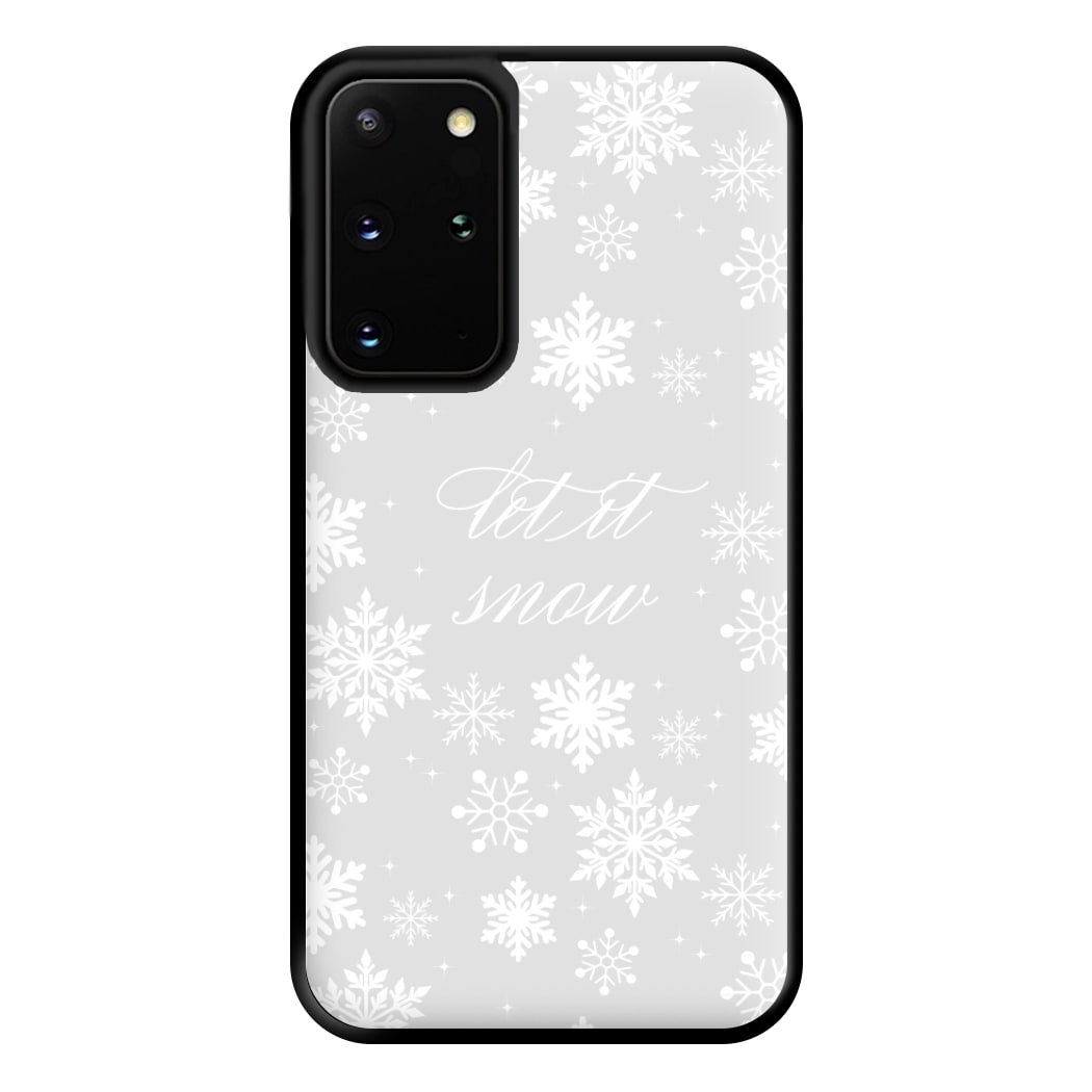 Let It Snow Christmas Pattern Phone Case for Galaxy S20 Plus