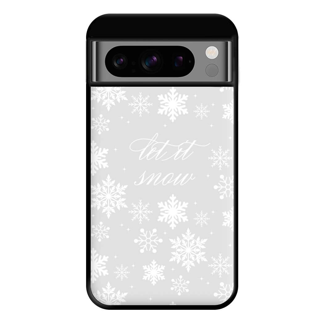 Let It Snow Christmas Pattern Phone Case for Google Pixel 8 Pro