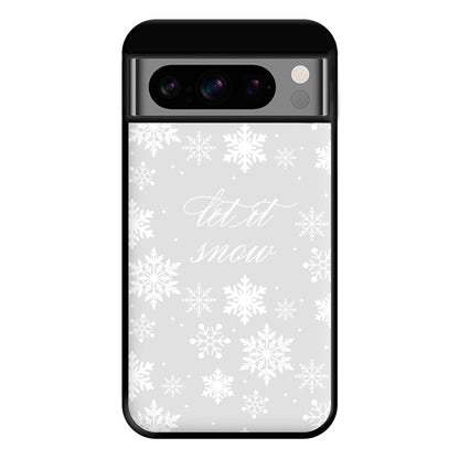 Let It Snow Christmas Pattern Phone Case for Google Pixel 8 Pro