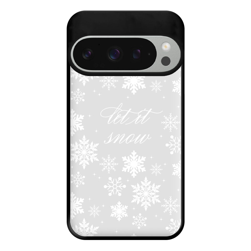 Let It Snow Christmas Pattern Phone Case for Google Pixel 9 Pro XL