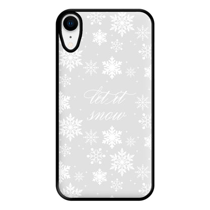 Let It Snow Christmas Pattern Phone Case for iPhone XR