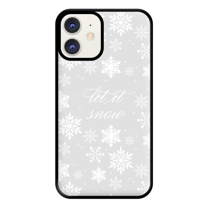 Let It Snow Christmas Pattern Phone Case for iPhone 12 / 12 Pro