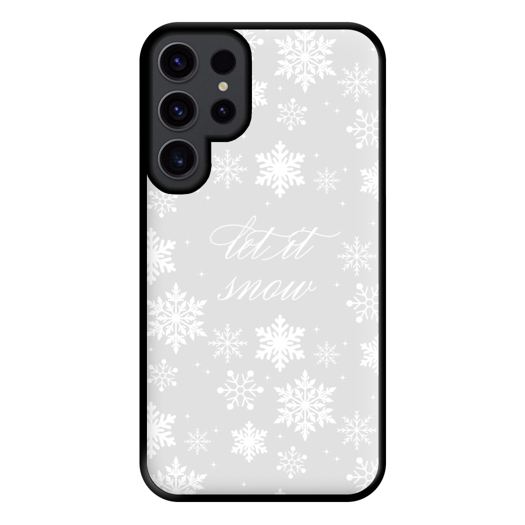 Let It Snow Christmas Pattern Phone Case for Galaxy S23 Ultra