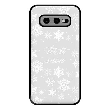 Let It Snow Christmas Pattern Phone Case for Galaxy S10e