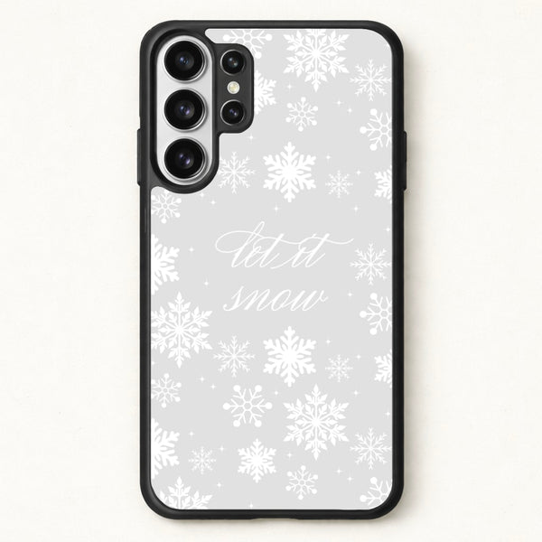 Let It Snow Christmas Pattern Phone Case for Galaxy S26 Ultra