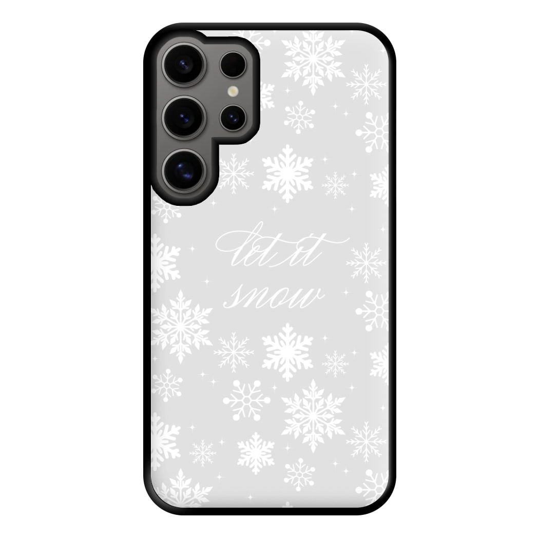 Let It Snow Christmas Pattern Phone Case for Galaxy S24 Ultra