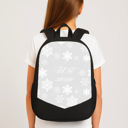 Let It Snow Christmas Pattern Large School Bag