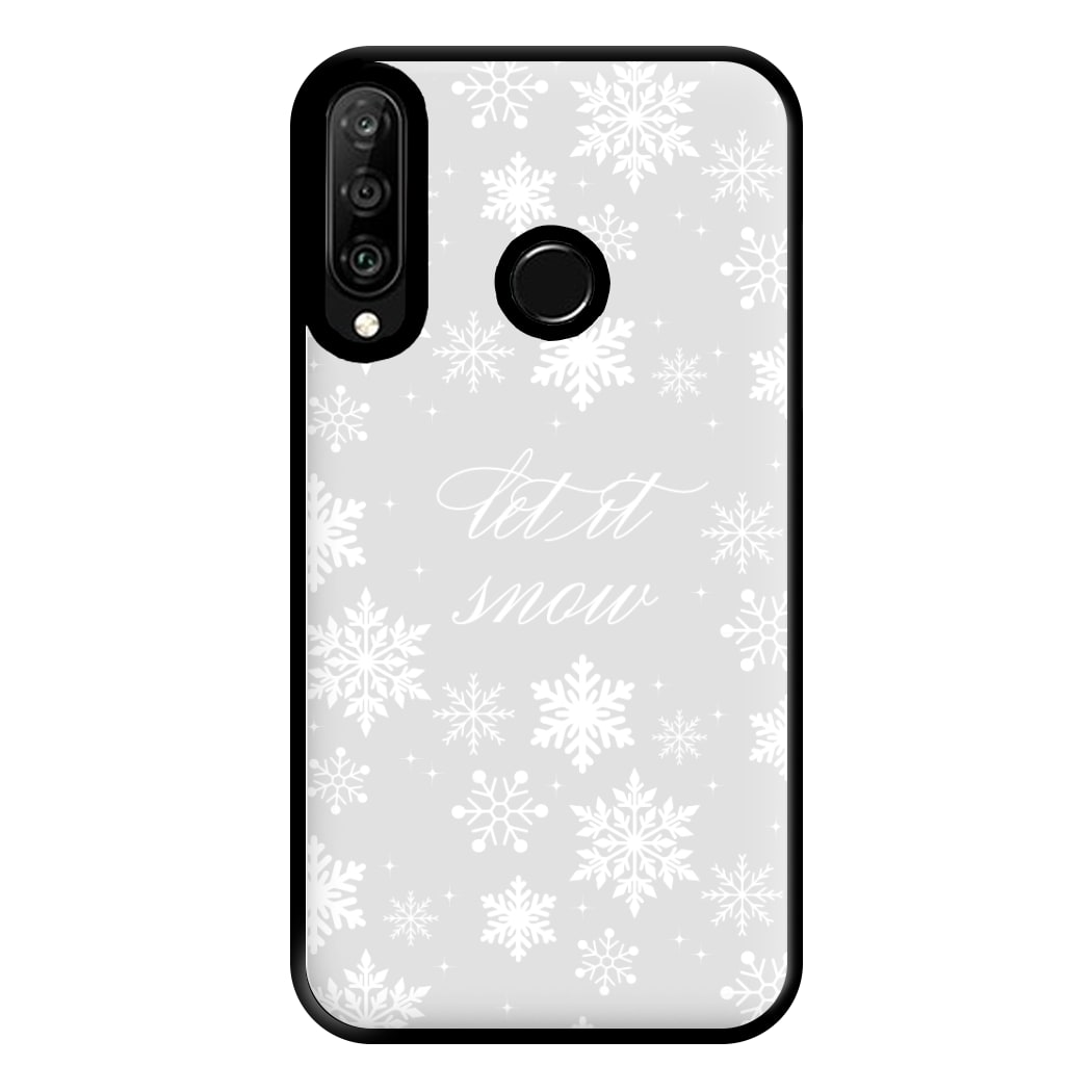 Let It Snow Christmas Pattern Phone Case for Huawei P30 Lite