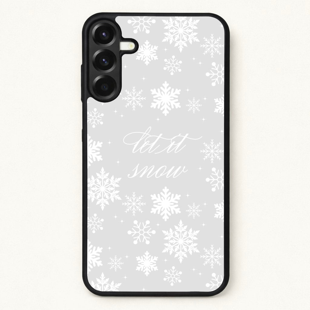 Let It Snow Christmas Pattern Phone Case for Galaxy A57
