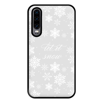 Let It Snow Christmas Pattern Phone Case for Huawei P30