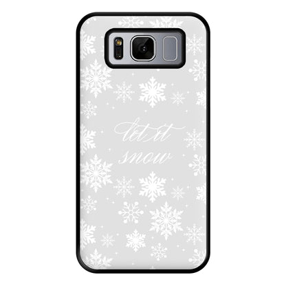 Let It Snow Christmas Pattern Phone Case for Galaxy S8 Plus