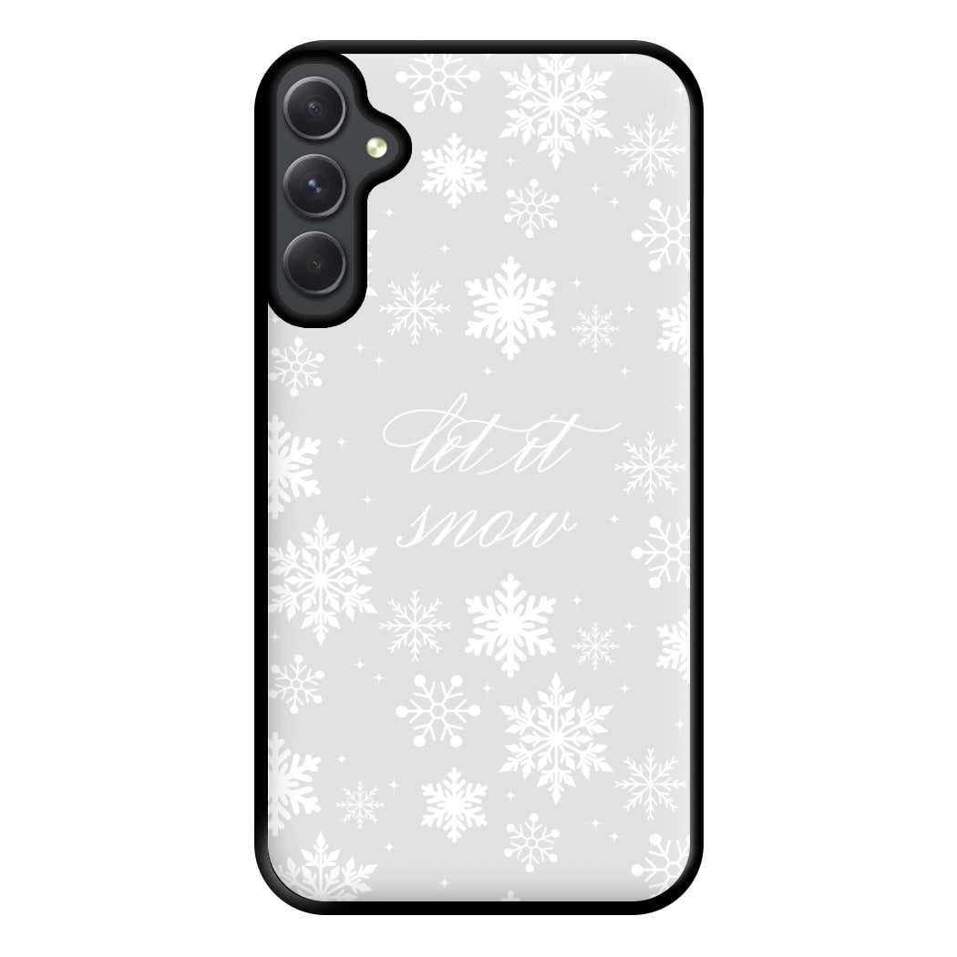 Let It Snow Christmas Pattern Phone Case for Galaxy A34