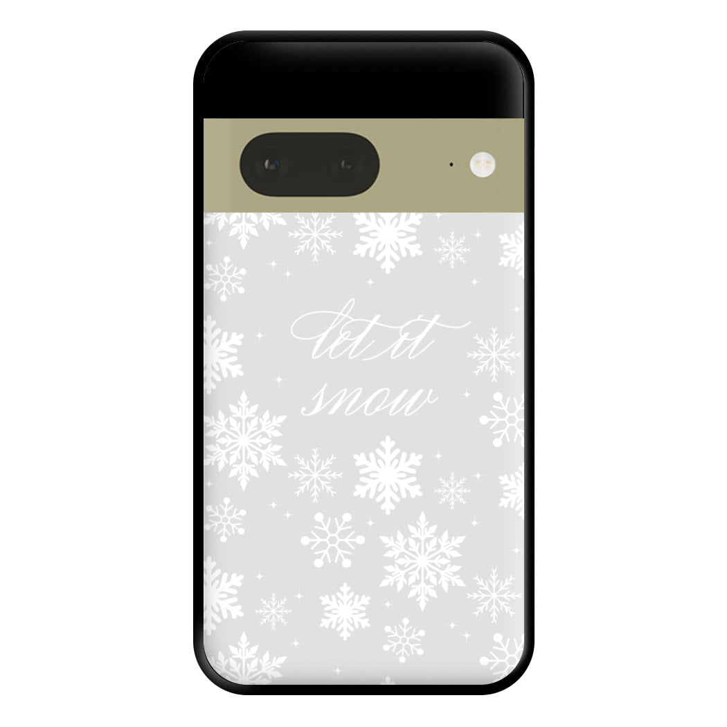 Let It Snow Christmas Pattern Phone Case for Google Pixel 7a