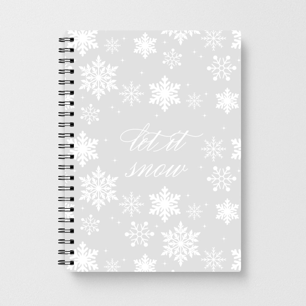 Let It Snow Christmas Pattern Notebook