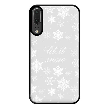 Let It Snow Christmas Pattern Phone Case for Huawei P20