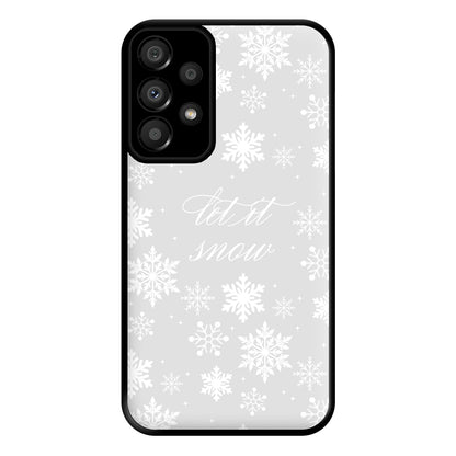 Let It Snow Christmas Pattern Phone Case for Galaxy A33