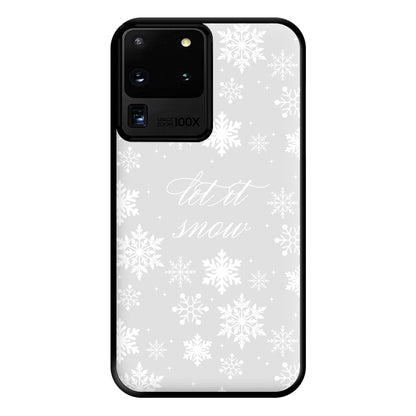 Let It Snow Christmas Pattern Phone Case for Galaxy S20 Ultra