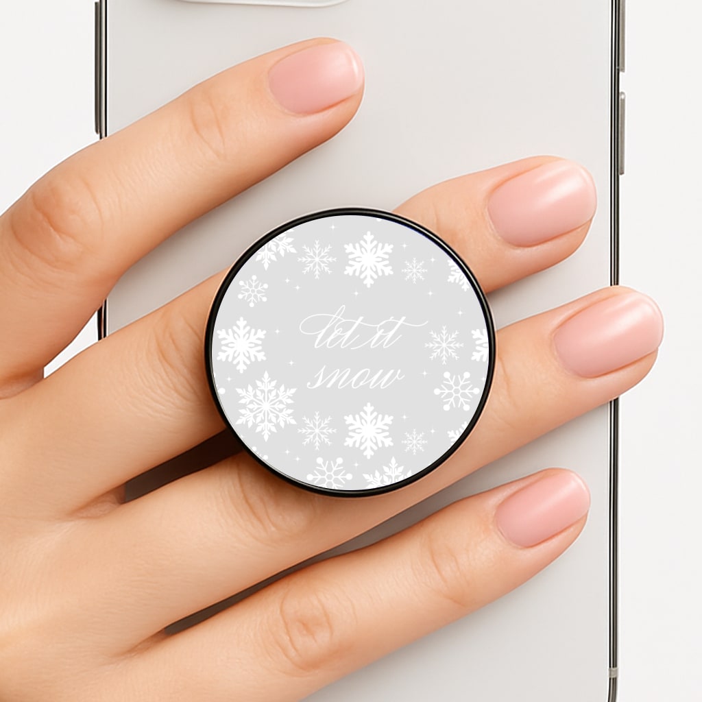 Let It Snow Christmas Pattern Phone Grip