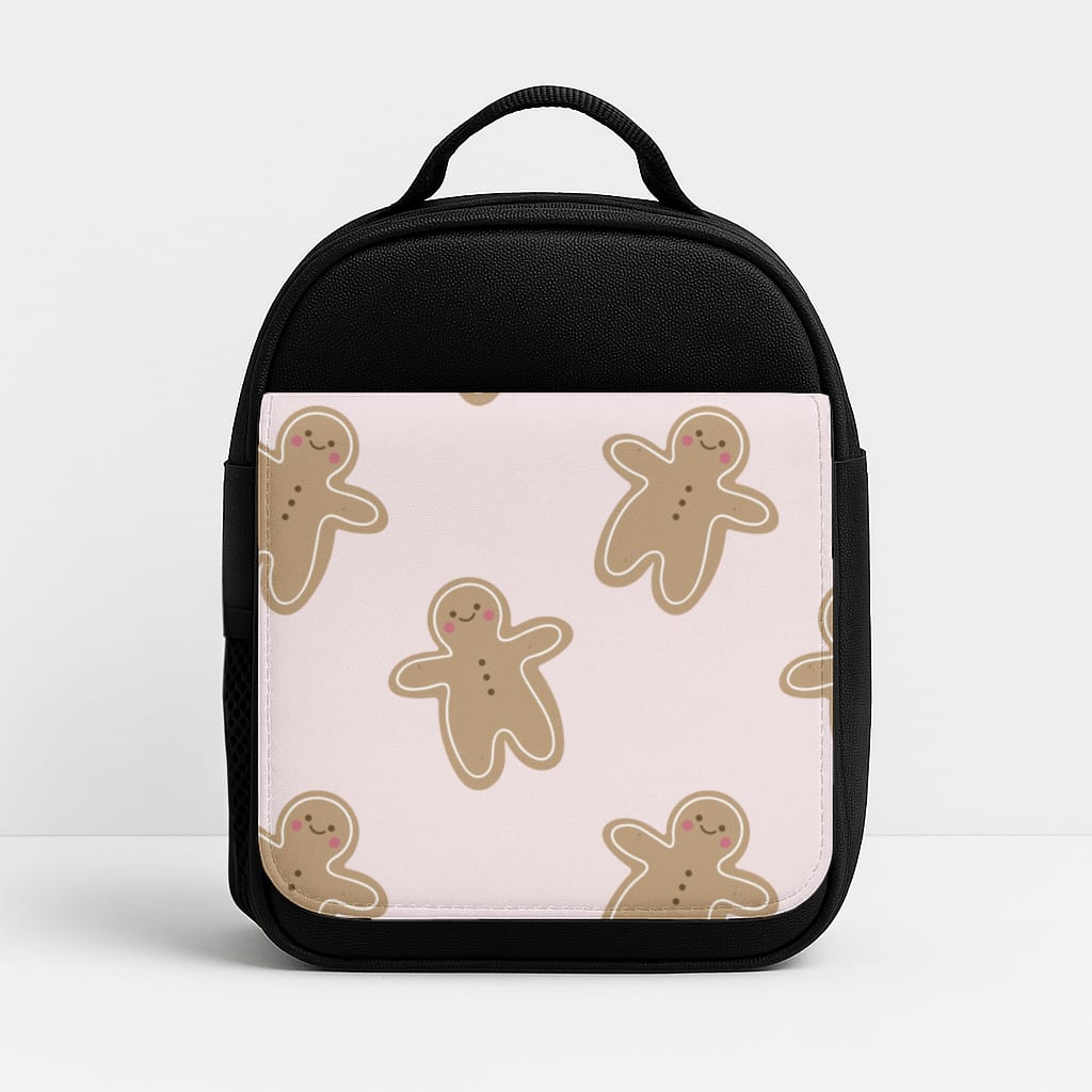 Gingerbread Men Christmas Pattern Insulated Lunchbox