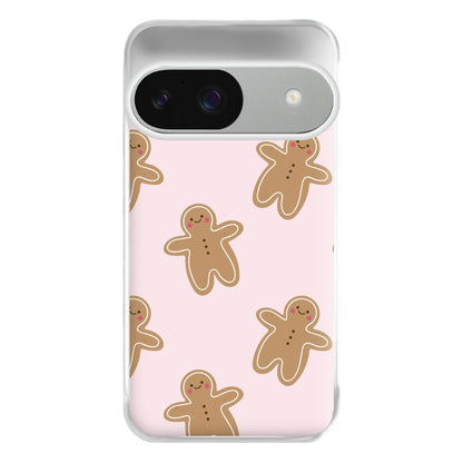 Gingerbread Men Christmas Pattern Phone Case for Google Pixel 9 / 9 Pro