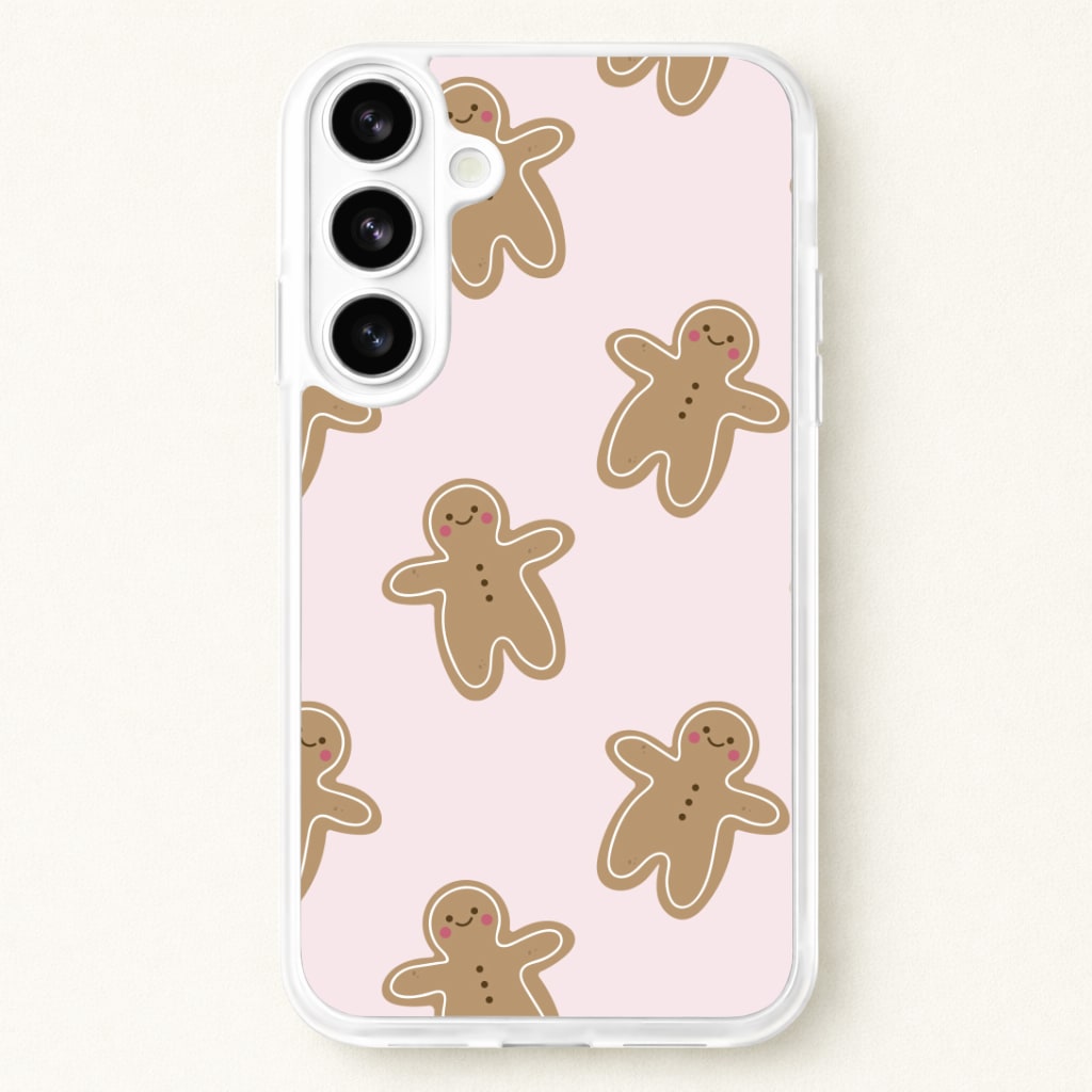 Gingerbread Men Christmas Pattern Phone Case for Galaxy S26 Plus