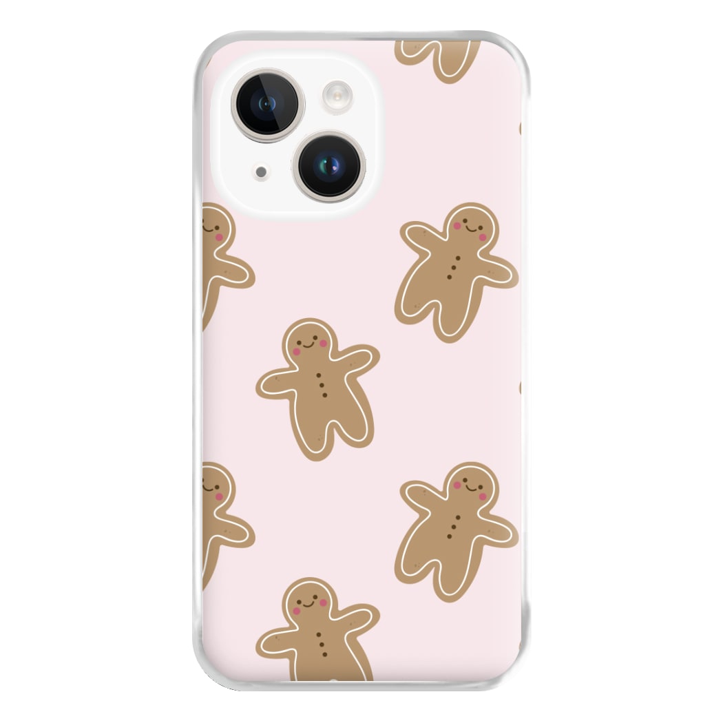 Gingerbread Men Christmas Pattern Phone Case for iPhone 14 Plus