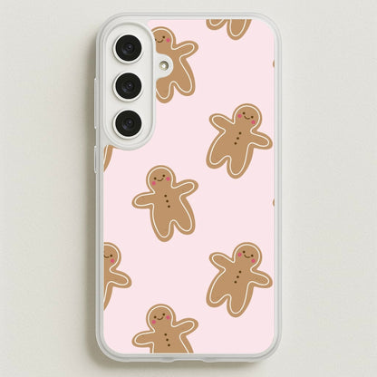 Gingerbread Men Christmas Pattern Phone Case for Galaxy S25FE