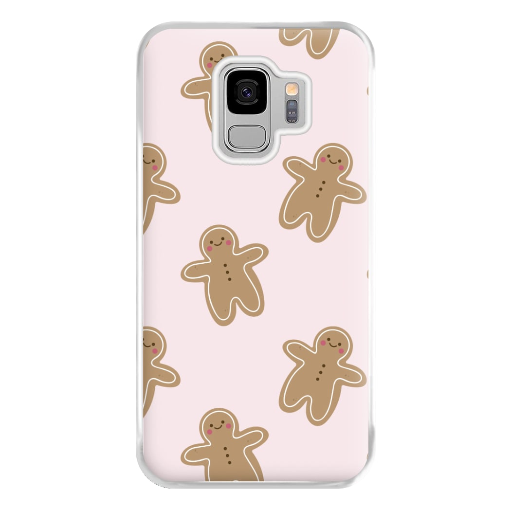 Gingerbread Men Christmas Pattern Phone Case for Galaxy S9 Plus