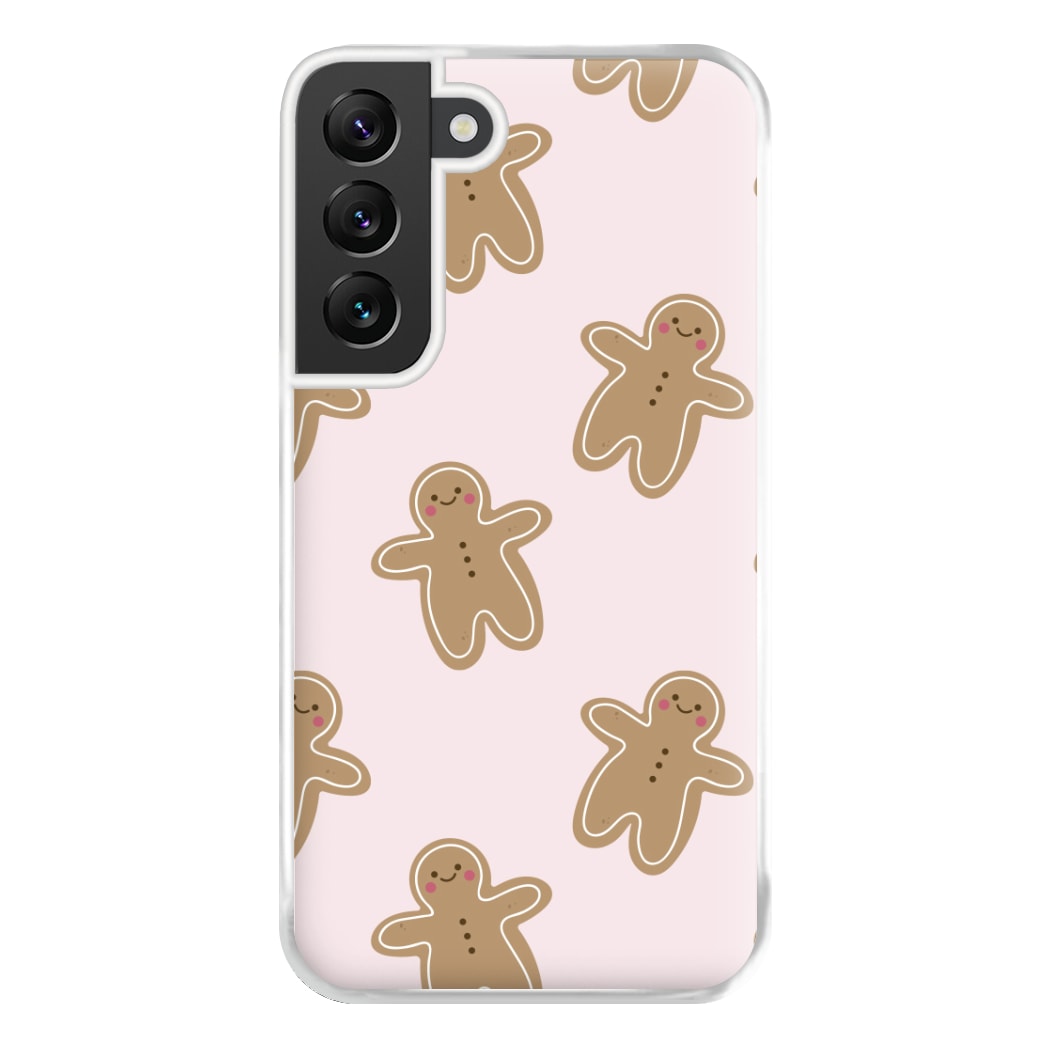 Gingerbread Men Christmas Pattern Phone Case for Galaxy S22 Plus