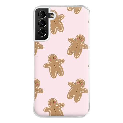 Gingerbread Men Christmas Pattern Phone Case for Galaxy S21 Plus