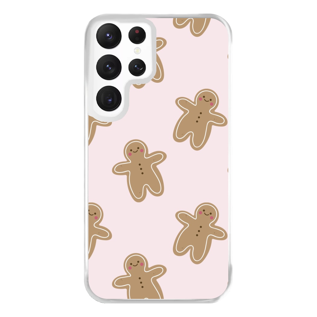 Gingerbread Men Christmas Pattern Phone Case for Galaxy S22 Ultra