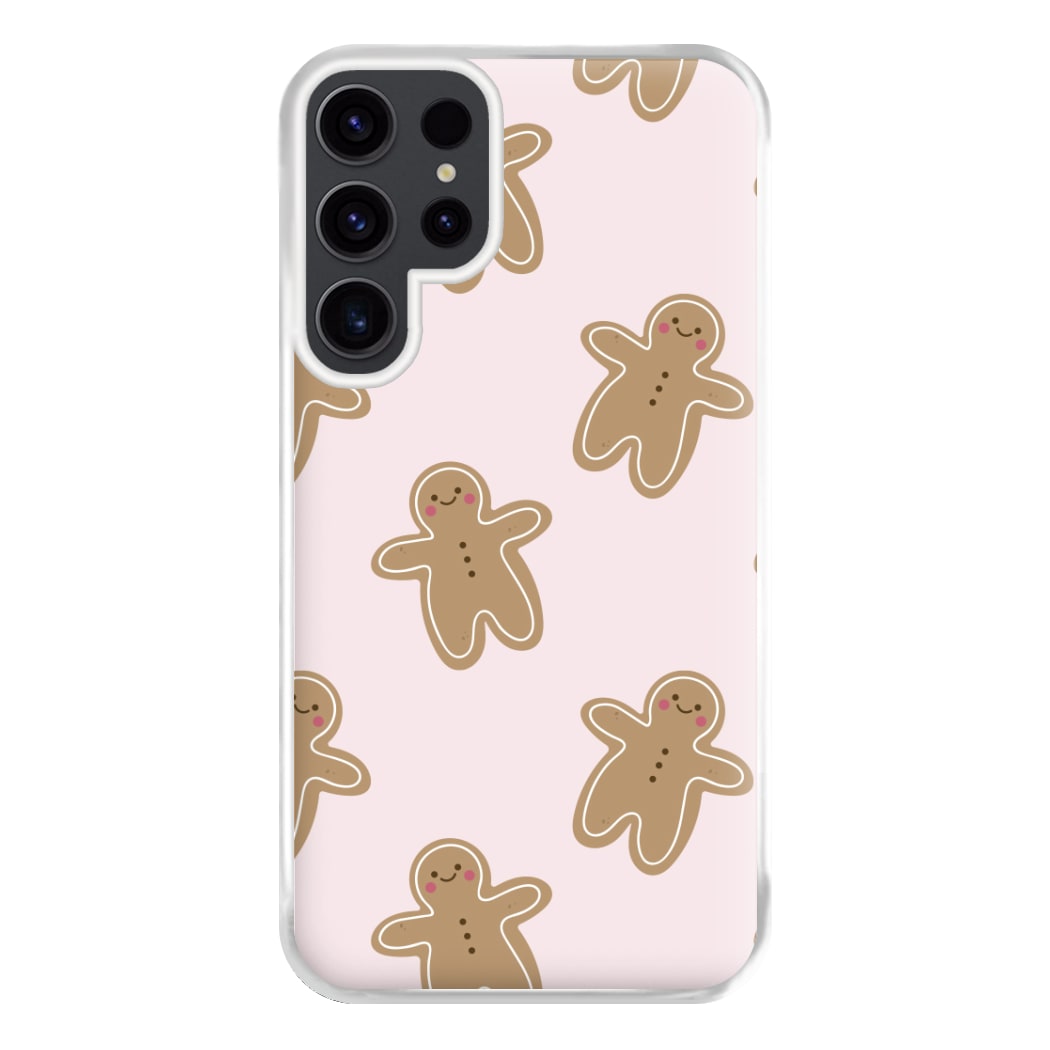 Gingerbread Men Christmas Pattern Phone Case for Galaxy S23 Ultra