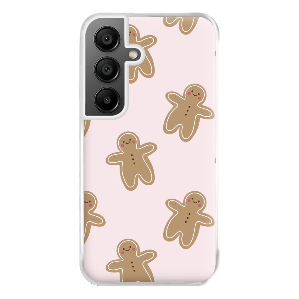 Gingerbread Men Christmas Pattern Phone Case for Galaxy A55