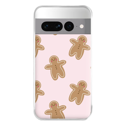 Gingerbread Men Christmas Pattern Phone Case for Google Pixel 7 Pro