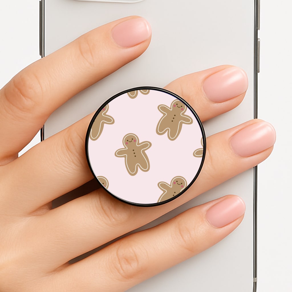 Gingerbread Men Christmas Pattern Phone Grip