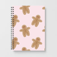 Gingerbread Men Christmas Pattern Notebook
