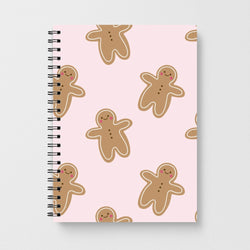 Gingerbread Men Christmas Pattern Notebook