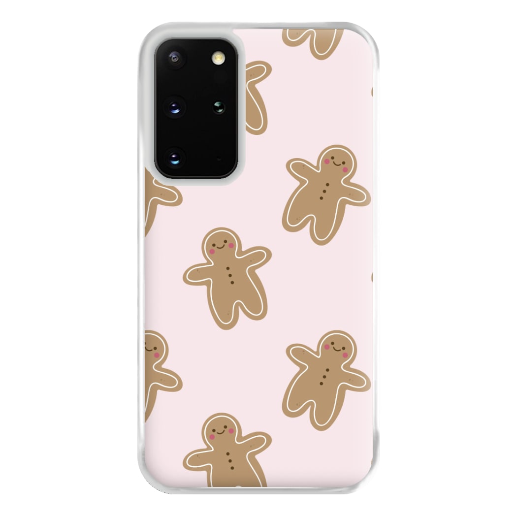 Gingerbread Men Christmas Pattern Phone Case for Galaxy S20 Plus