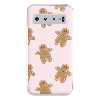 Gingerbread Men Christmas Pattern Phone Case for Galaxy S10 Plus