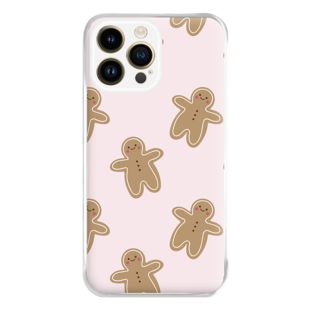 Gingerbread Men Christmas Pattern Phone Case for iPhone 14 Pro Max