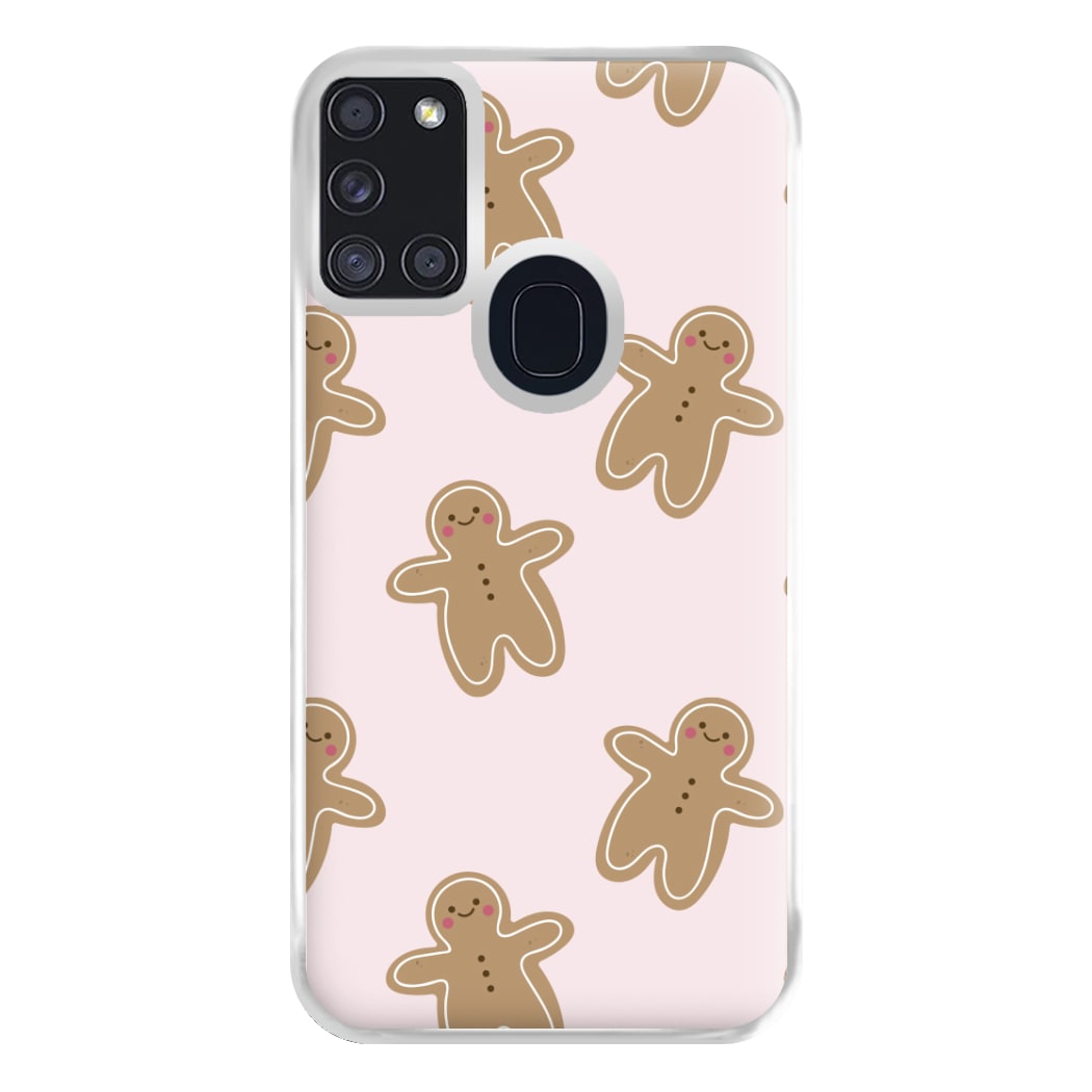 Gingerbread Men Christmas Pattern Phone Case for Galaxy A21s