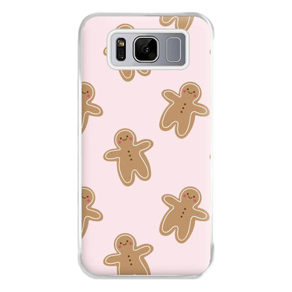 Gingerbread Men Christmas Pattern Phone Case for Galaxy S8 Plus