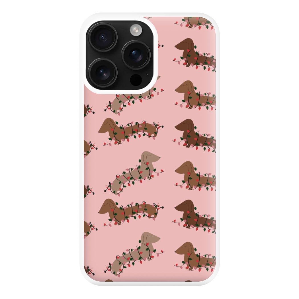 Dachshund Christmas Pattern Phone Case