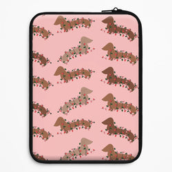 Dachshund Christmas Pattern Universal Laptop Sleeve