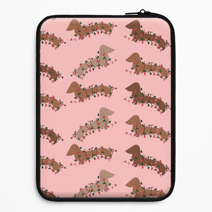 Dachshund Christmas Pattern Universal Laptop Sleeve
