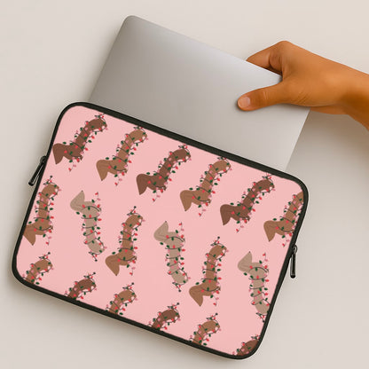 Dachshund Christmas Pattern MacBook Case
