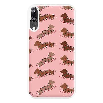 Dachshund Christmas Pattern Phone Case for Huawei P20