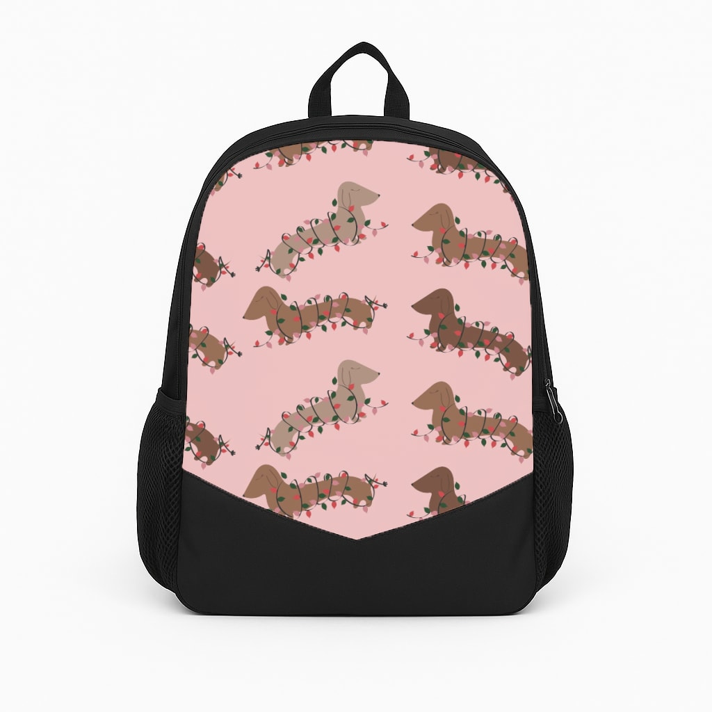 Dachshund Christmas Pattern Backpack